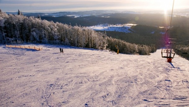 Sjezdovka Almberg - skiareál Mitterdorf