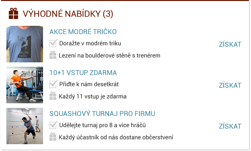 Výhodné nabídky Výhodné nabídky