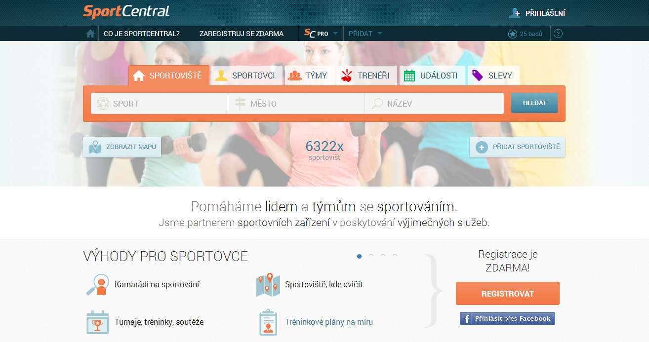 SportCentral novinky 1 homepage