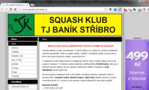 Webové stránky squash na Estranky